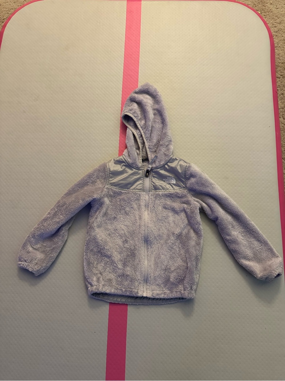North Face OSO Zip Fleece Youth Girls Hoodie Purple Lavender Toddler Size 5